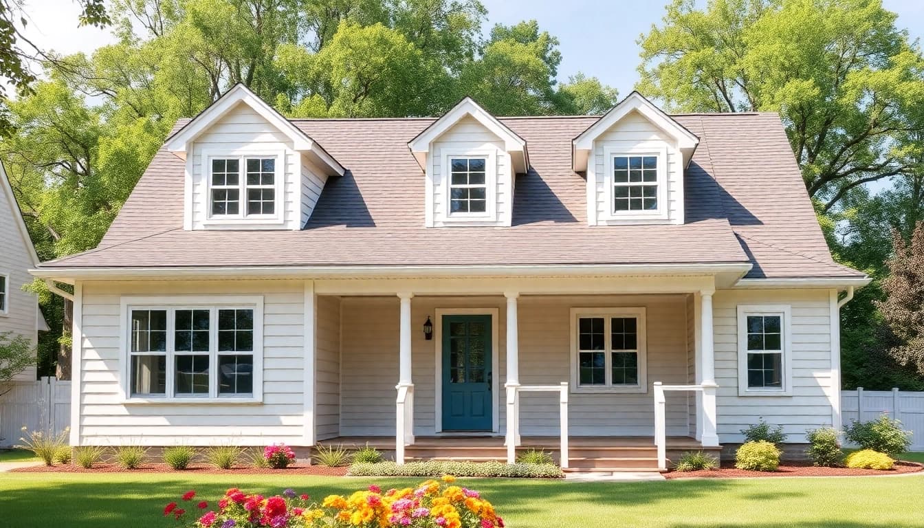Showcase of a Cape Style Home In-Law Addition featuring charming architecture.