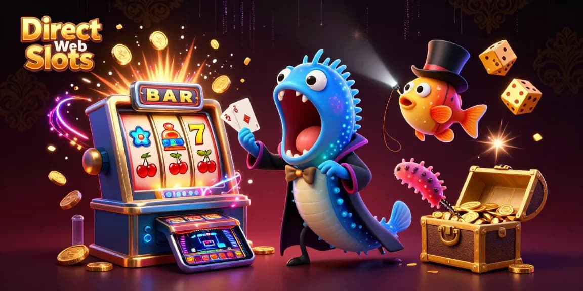 Experience Direct Web Slots excitement with vibrant 3D characters and dynamic game elements lighting up the scene.