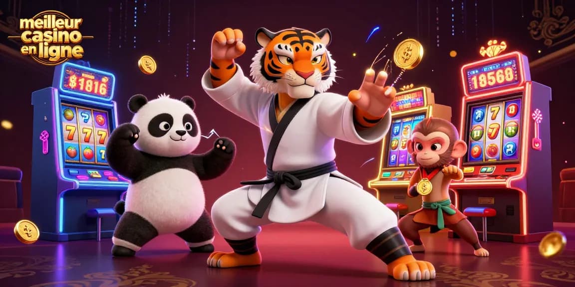 Visitez le meilleur casino en ligne avec des machines à sous colorées et des personnages animés captivants.