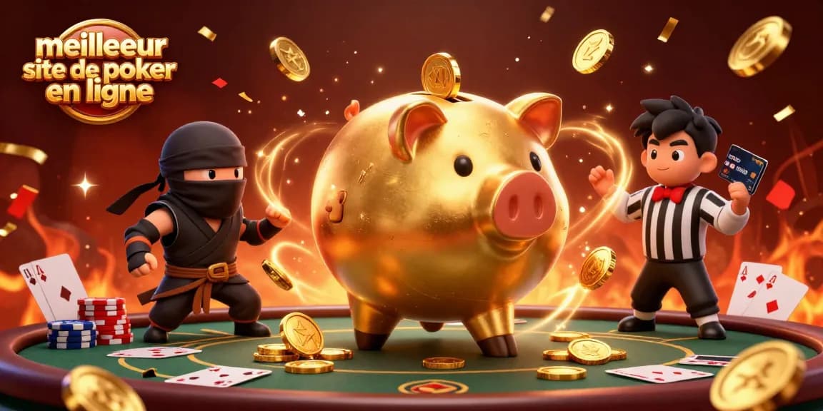 Jouer au meilleur site de poker en ligne avec des personnages animés amusants et des éléments de poker captivants.