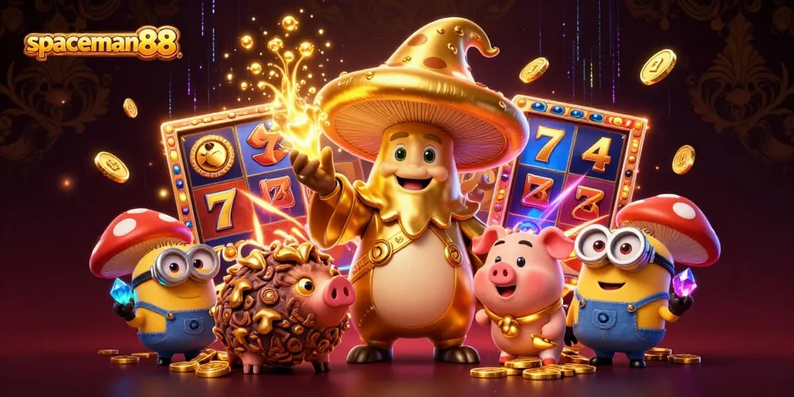 Spin the reels in the magical world of spaceman88 with golden coin treasures and enchanting characters.