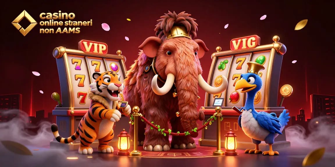 Crea la tua fortuna nei casino online stranieri non AAMS con simboli vincenti in un'illustrazione coinvolgente.