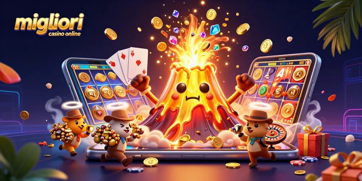 Giocare nei migliori casino online con slot e vincite, immersi in un vulcano d’oro.