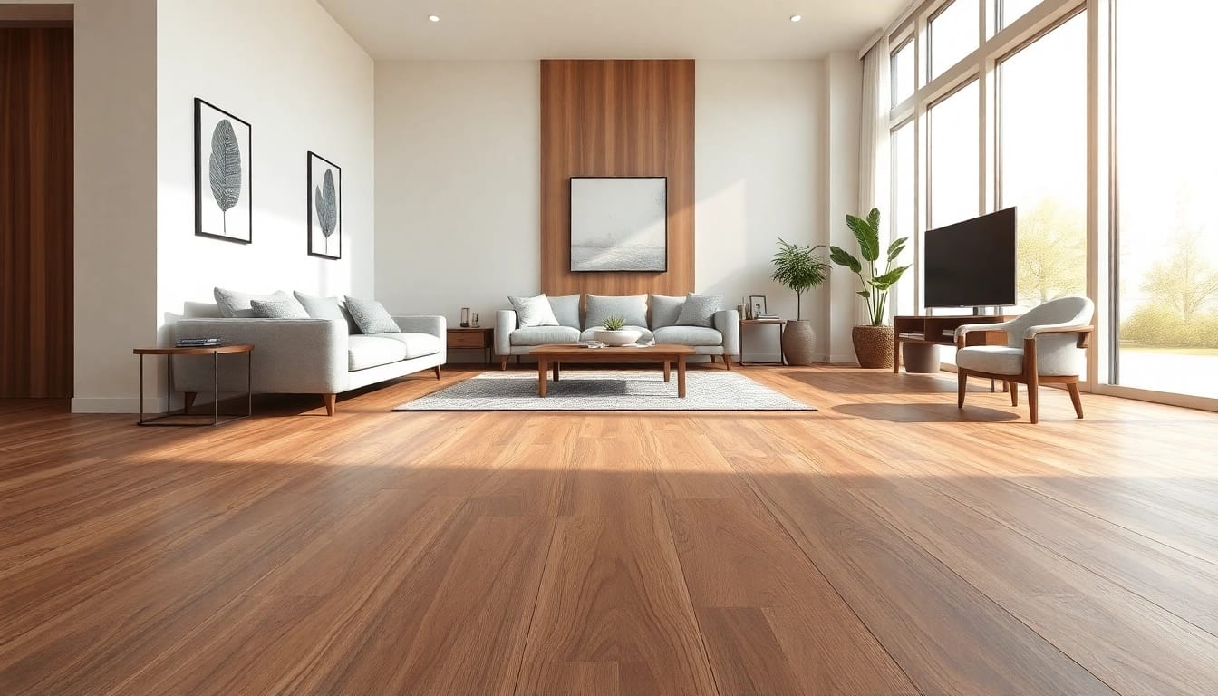 Vinyl flooring near me offers stylish walnut waterproof options for modern living spaces.