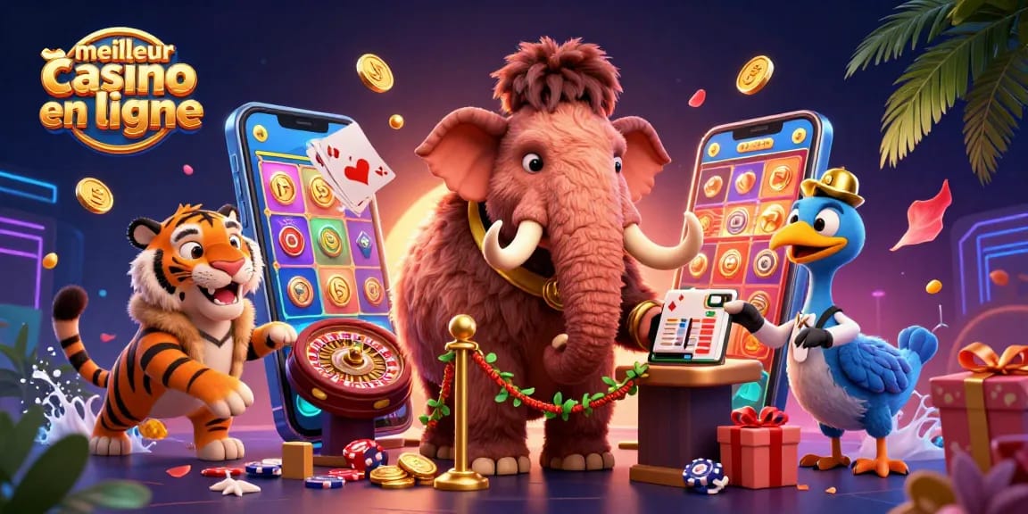Vivez une expérience de jeu incroyable avec le meilleur casino en ligne illustré par des personnages amusants.