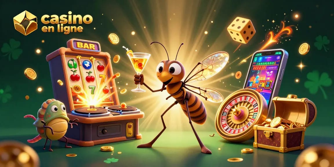 Profitez des frissons du casino en ligne avec un héros unique en 3D au milieu de jeux éclatants.