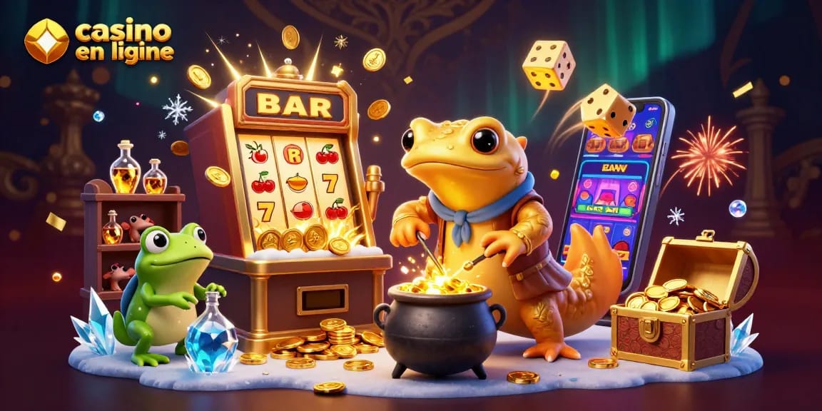 Découvrez des jeux captivants de casino en ligne avec une scène dynamique remplie de magie.