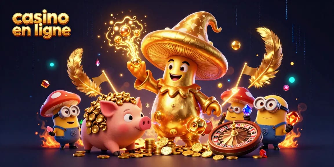 Vivez l’excitation du casino en ligne avec un sorcier doré et un cochon truffier à la recherche de trésors.