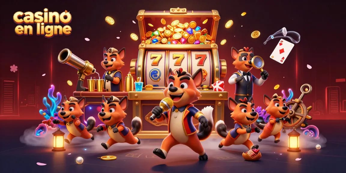 Vivez l'expérience d'un casino en ligne avec des hyènes humoristiques et des machines à sous.