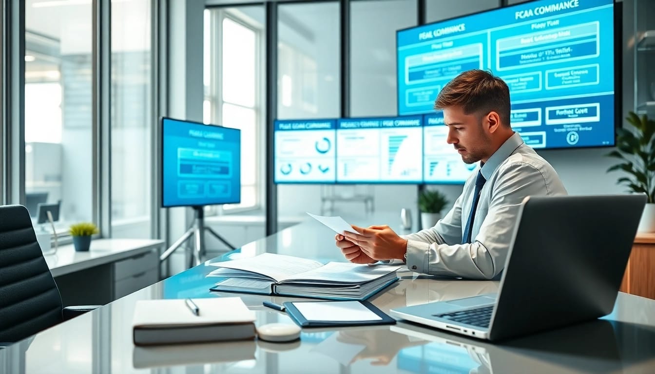 Analyze FCPA/DCAA/Flowdown/ITAR/EAR compliance with a consultant in a modern office setting.