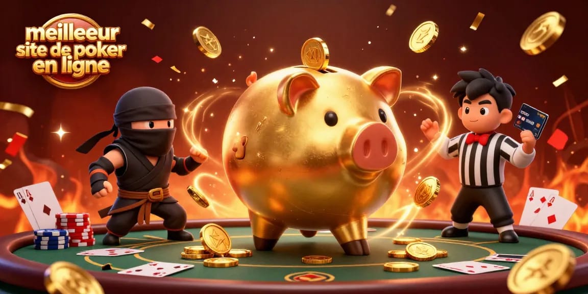 Jouer au meilleur site de poker en ligne avec des personnages animés amusants et des éléments de poker captivants.