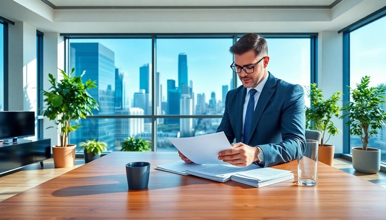 Analyzing documents in Real Estate Finance consultation, showcasing professionalism and expertise.