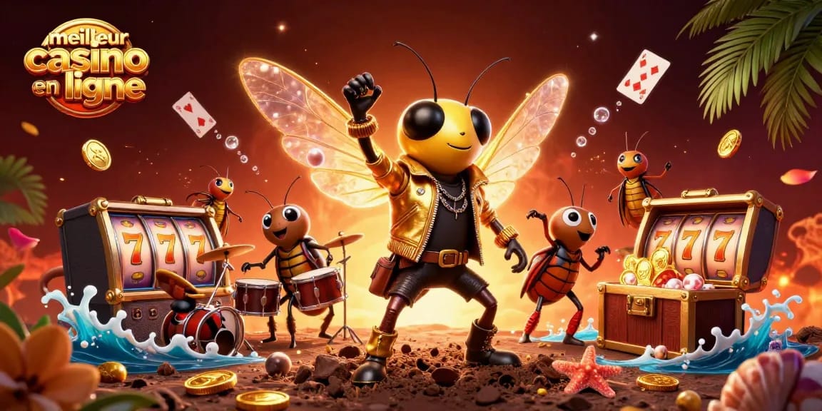 Découvrez le meilleur casino en ligne avec des personnages animés et des éléments de jeu colorés.