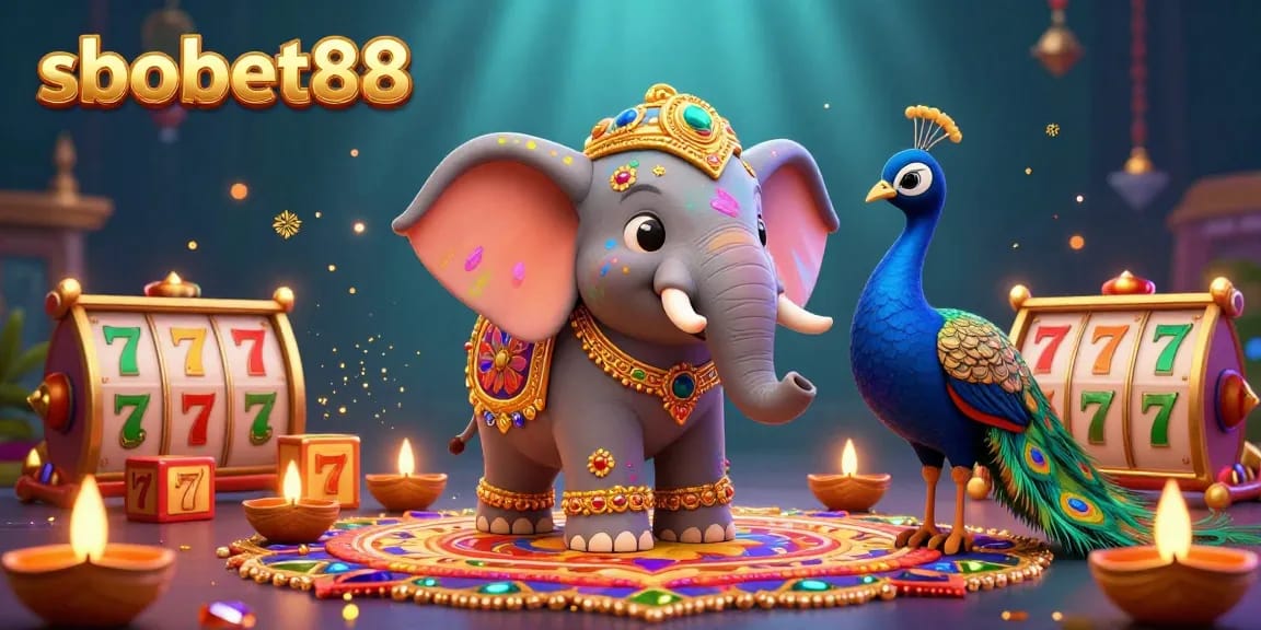 Simplified and engaging sbobet88 betting experience with vibrant characters and casino-themed elements.