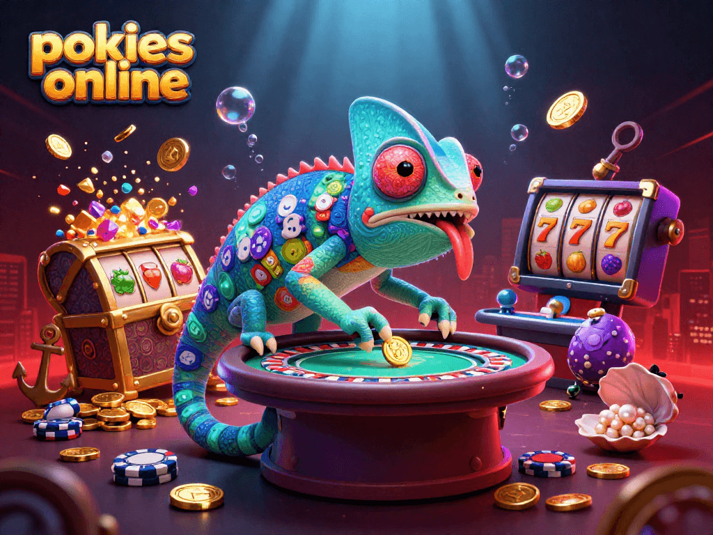 Engage with pokies online featuring vibrant characters and dynamic casino elements in a stunning underwater scene.