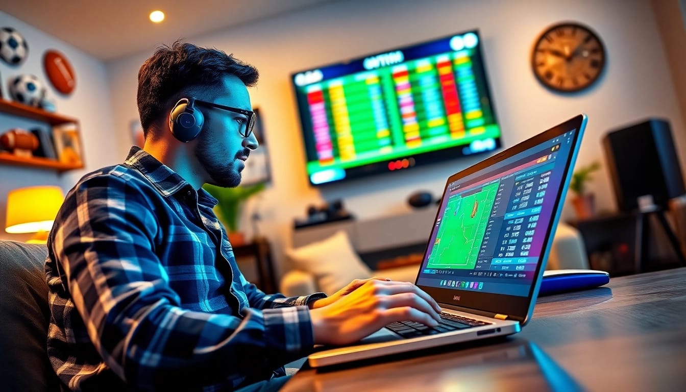 Explore online sportsbooks Oklahoma with a passionate bettor analyzing live game stats.