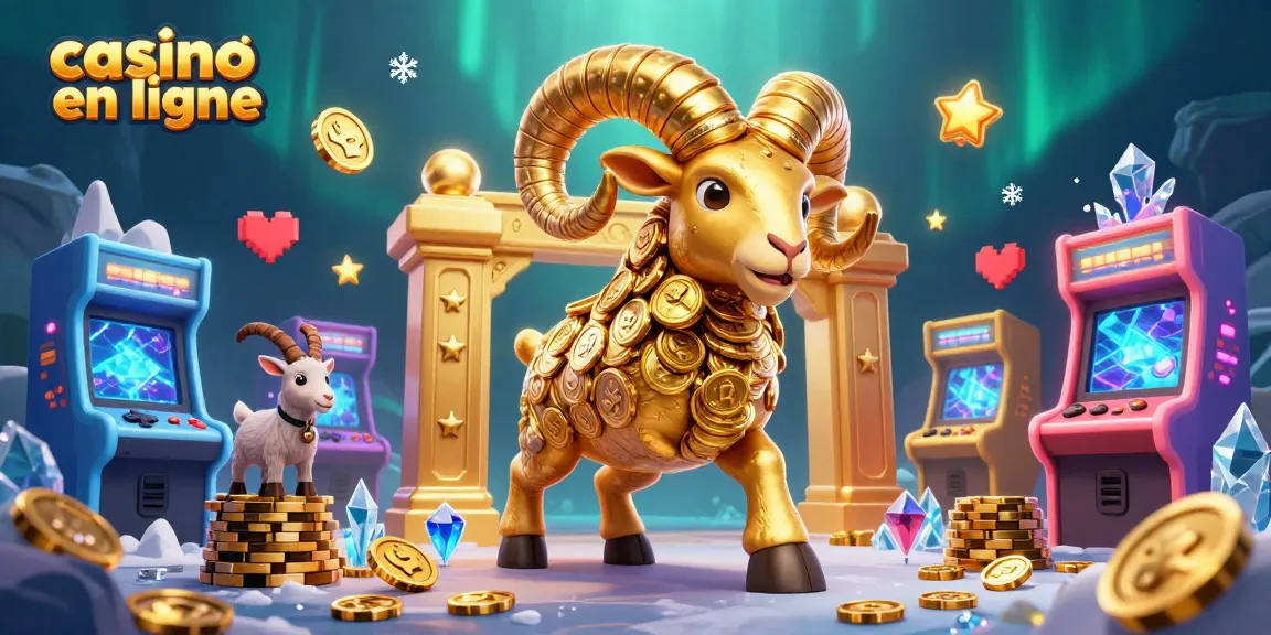 Jouez à des jeux captivants de casino en ligne avec un bélier doré et des machines colorées.