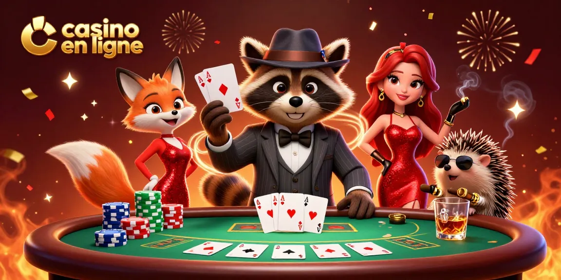Casino en ligne : joueur gagnant avec des cartes à jouer et des jetons au poker