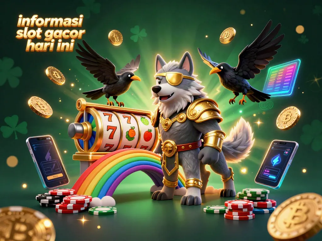 Menyajikan informasi slot gacor hari ini melalui berbagi elemen kasino yang menarik dalam ilustrasi 3D.