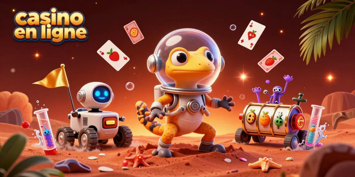 Le casino en ligne pour les joueurs révélés par un gecko martien explorant des trésors.