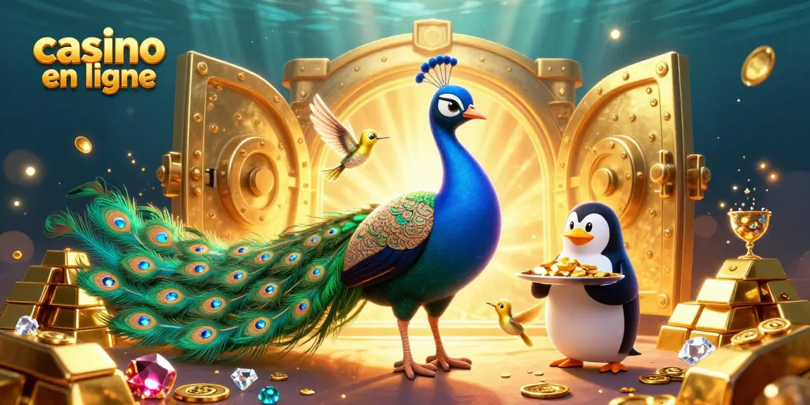 Jouez à casino en ligne avec des personnages animés dans un décor luxueux rempli de trésors.