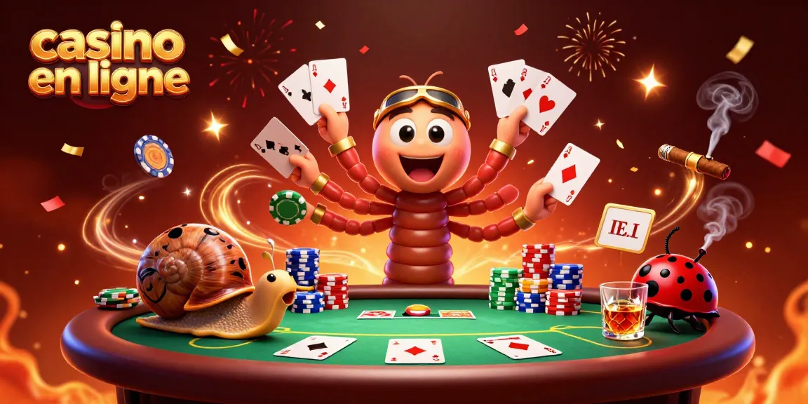 Plongez dans l'univers du casino en ligne avec cette illustration vibrante de personnages de jeu animés.