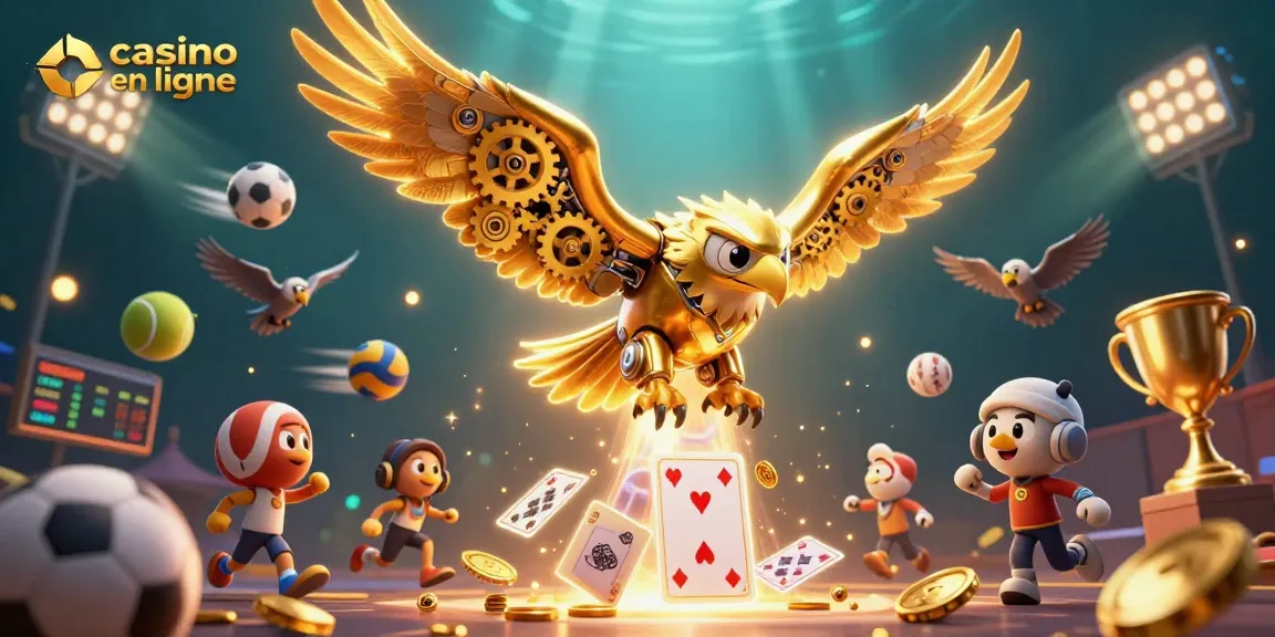 Jouez au casino en ligne avec des animations dynamiques de pièces et de cartes qui s'envolent