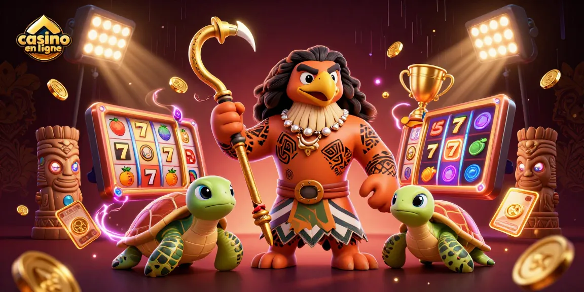 Découvrez les expériences captivantes du casino en ligne avec des symboles de machines à sous colorés et des personnages animés.