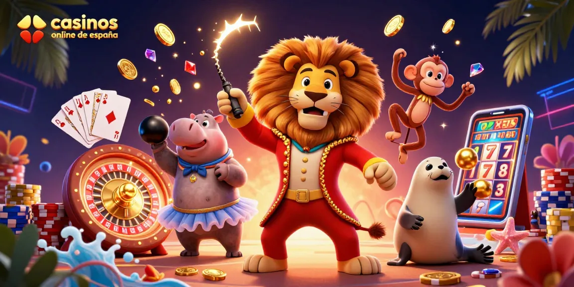 Disfruta de la emoción en los mejores casinos online de España con personajes animados.