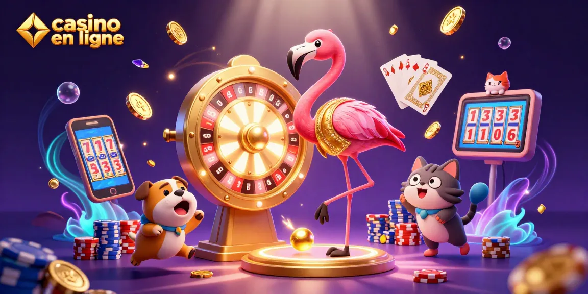 Gagnez avec casino en ligne en jouant à une roue de prix, entouré de jetons et de cartes.