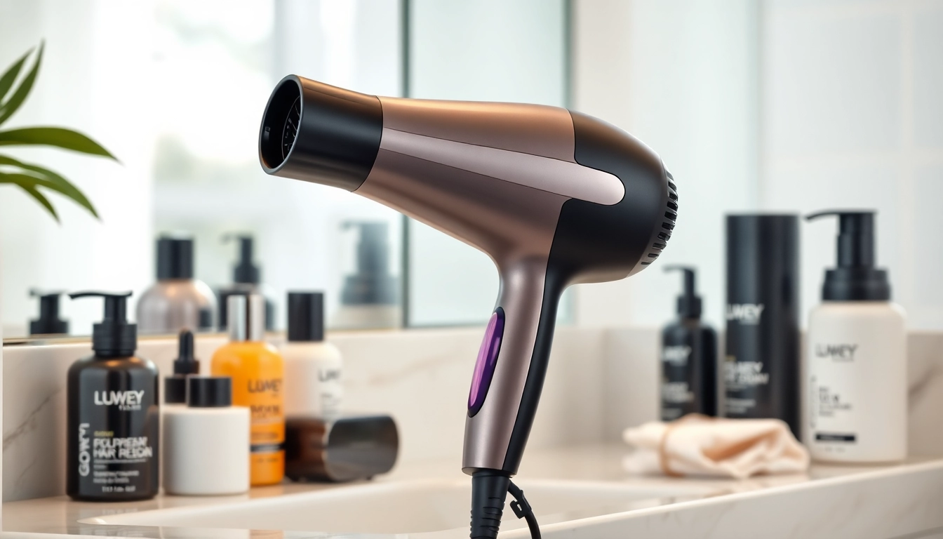 Achieve healthy hair with a hair dryer for fine hair highlighting its sleek design and effectiveness.