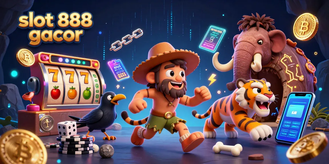 Spin the reels at slot 888 gacor, where vibrant elements meet thrilling gameplay in an animated casino scene.