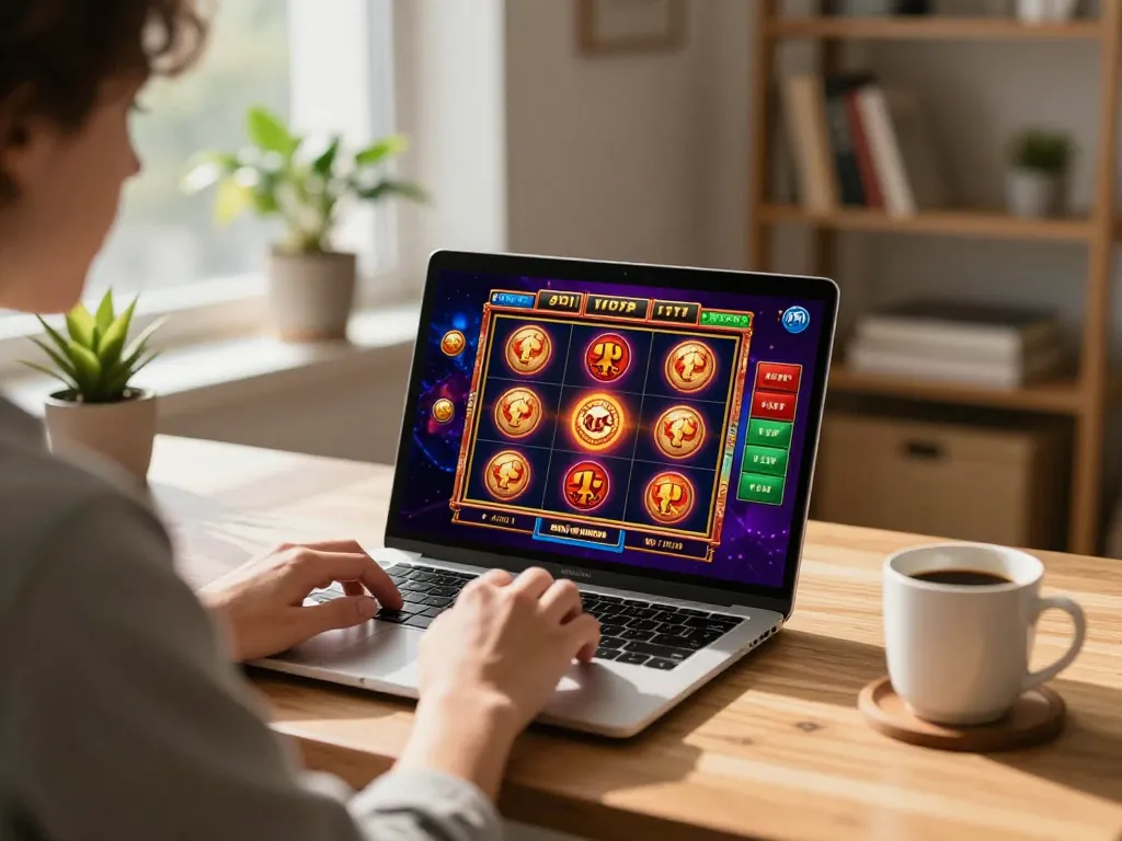 Engaging gameplay on a slot server luar negeri as the player wins on an online casino platform