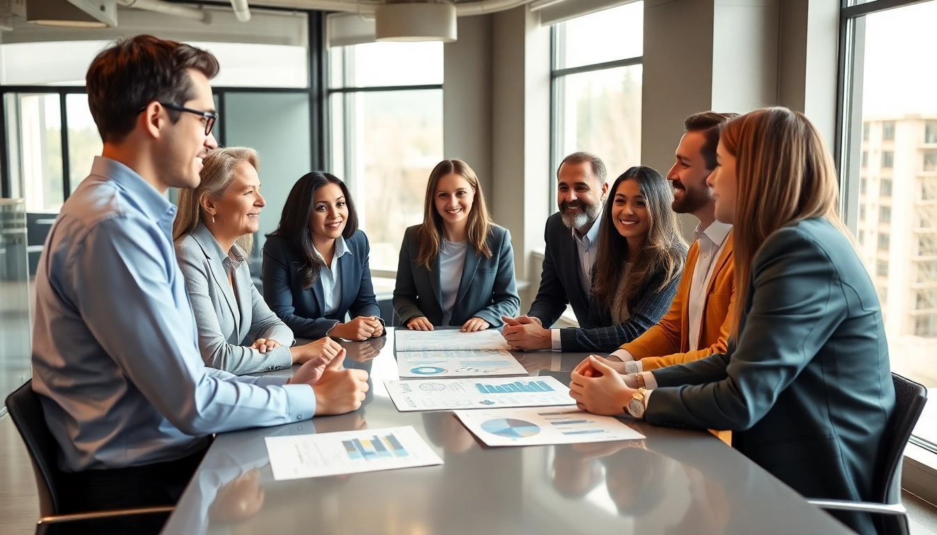 Engaging scene of tax planning and wealth management consultation in a modern office.