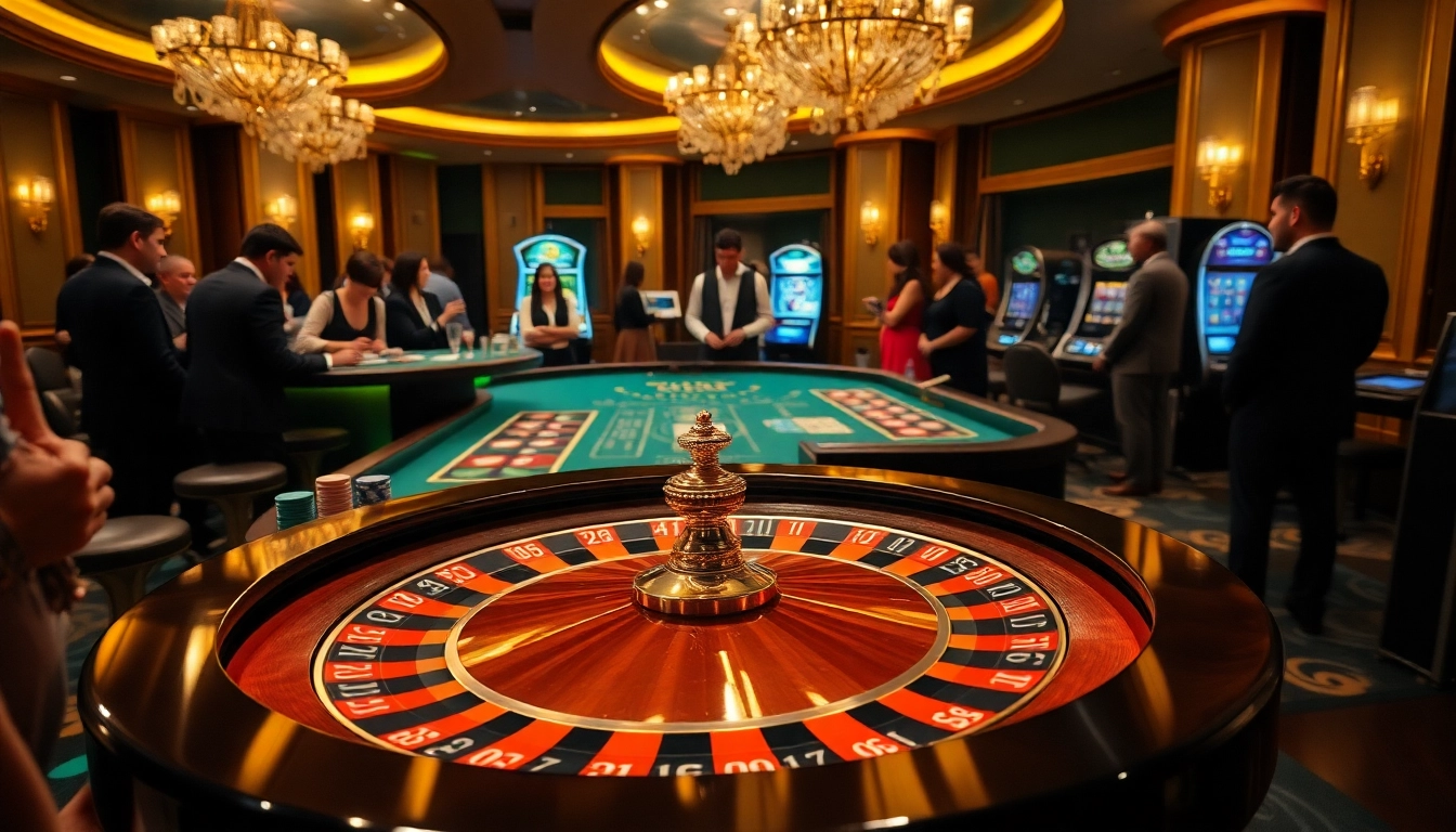 Trải nghiệm cảm giác hồi hộp của cg 79 tại bàn roulette sôi động được bao quanh bởi những người chơi háo hức.