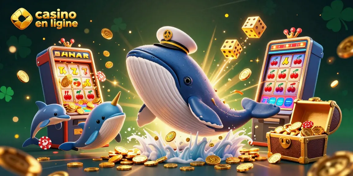Jouez au casino en ligne et découvrez un monde de divertissement avec un croupier caricatural, des pièces d'or et des machines à sous.