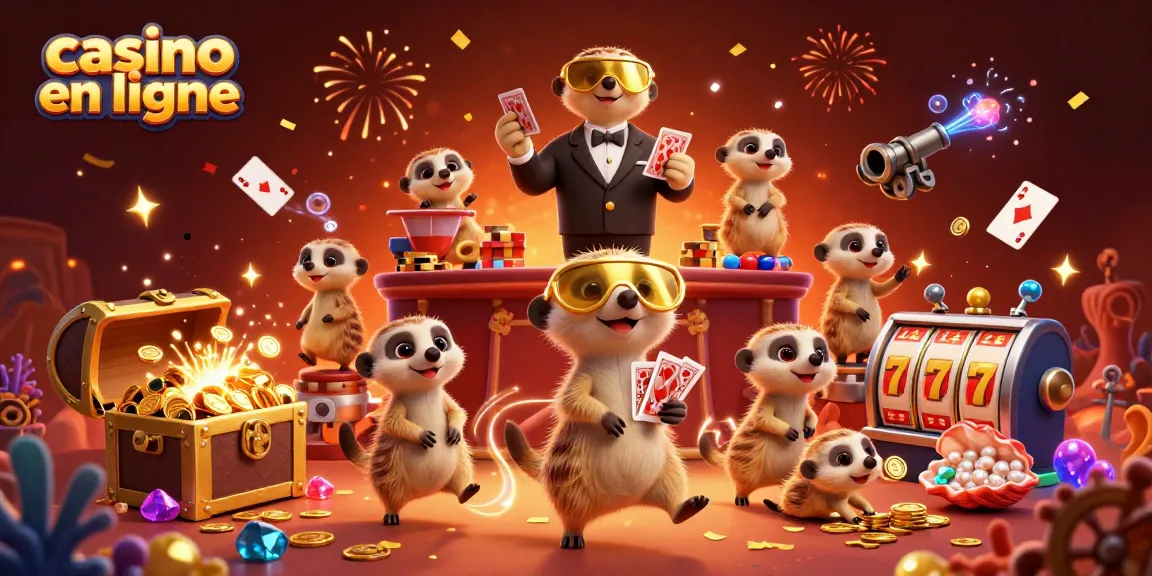 Les meerkats gèrent un casino en ligne, récoltent des trésors et joueurs autour d'eux.