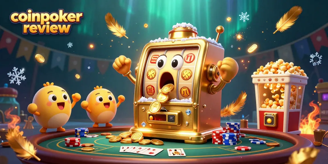 CoinPoker avis : Découvrez le jackpot d'une machine à sous dans un univers de casino animé.