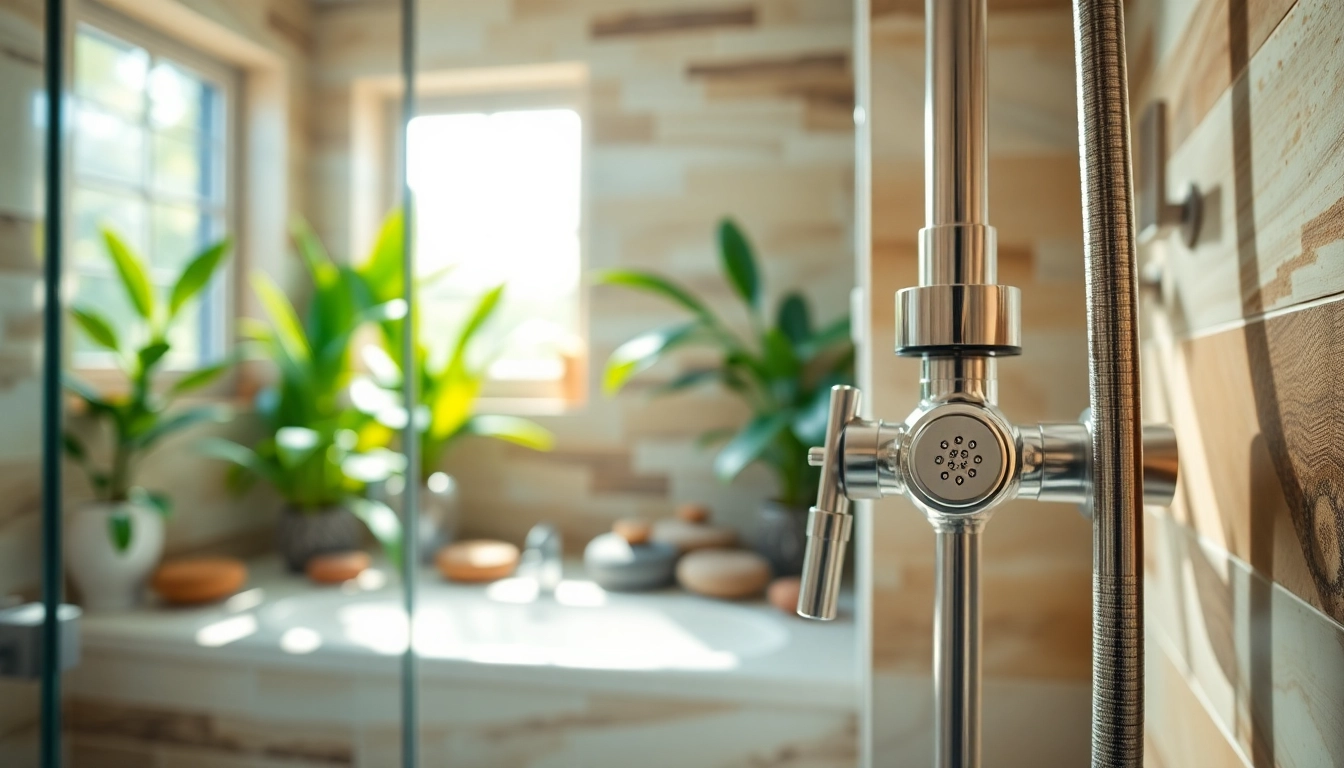 Experience the luxury of sunny shower USA in a beautifully designed bathroom setting.