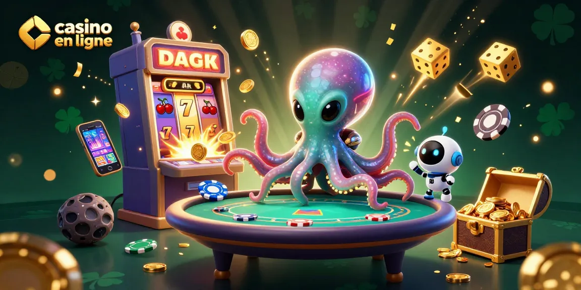 Joignez-vous à l'action des jeux de casino en ligne avec un octopus extraterrestre et une machine à sous spectaculaire.