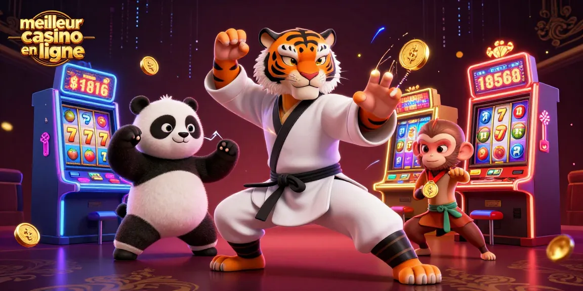 Visitez le meilleur casino en ligne avec des machines à sous colorées et des personnages animés captivants.
