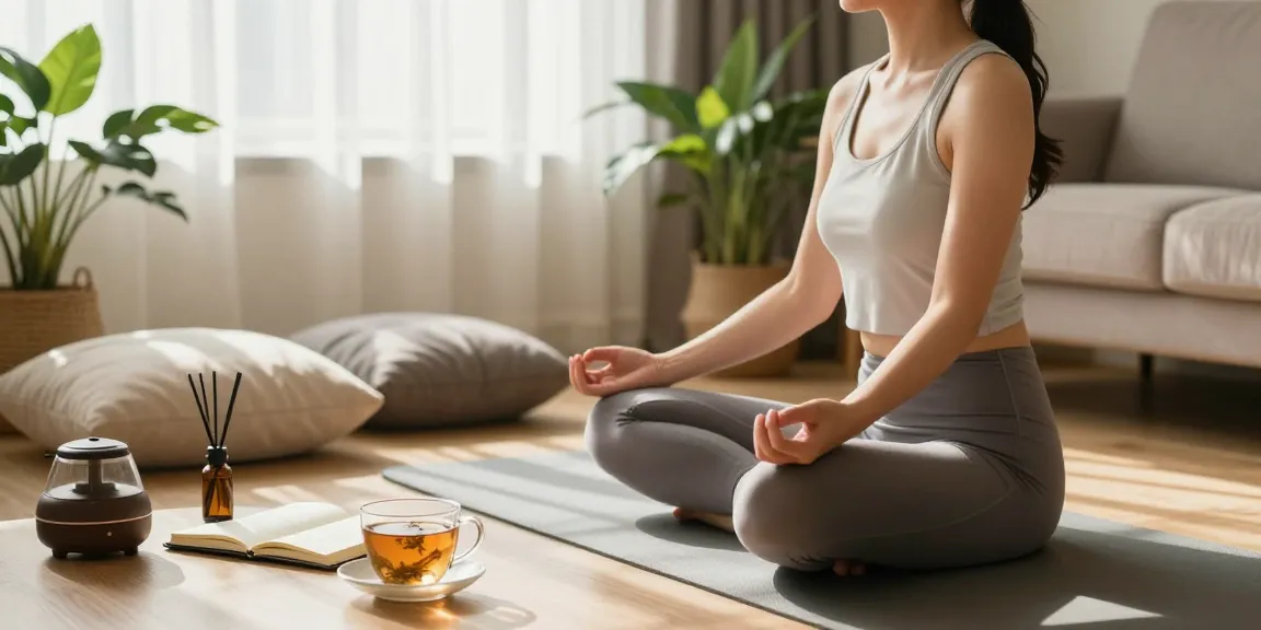 Peaceful meditation at home with wellness elements from https://rokok-88.net, promoting mindfulness and relaxation.