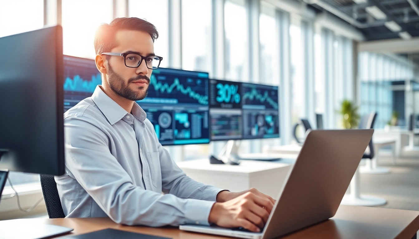 Showcase managed it services near me through an engaging professional IT consultant in a bright office setting.