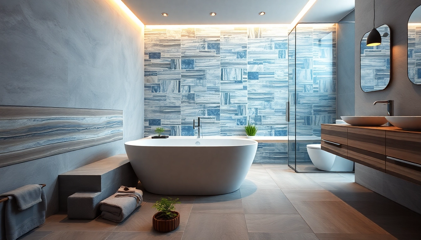 Beautiful bathroom renovation near me displaying elegant fixtures and natural materials.