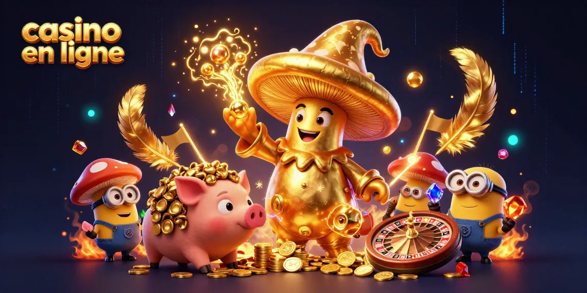 Vivez l’excitation du casino en ligne avec un sorcier doré et un cochon truffier à la recherche de trésors.