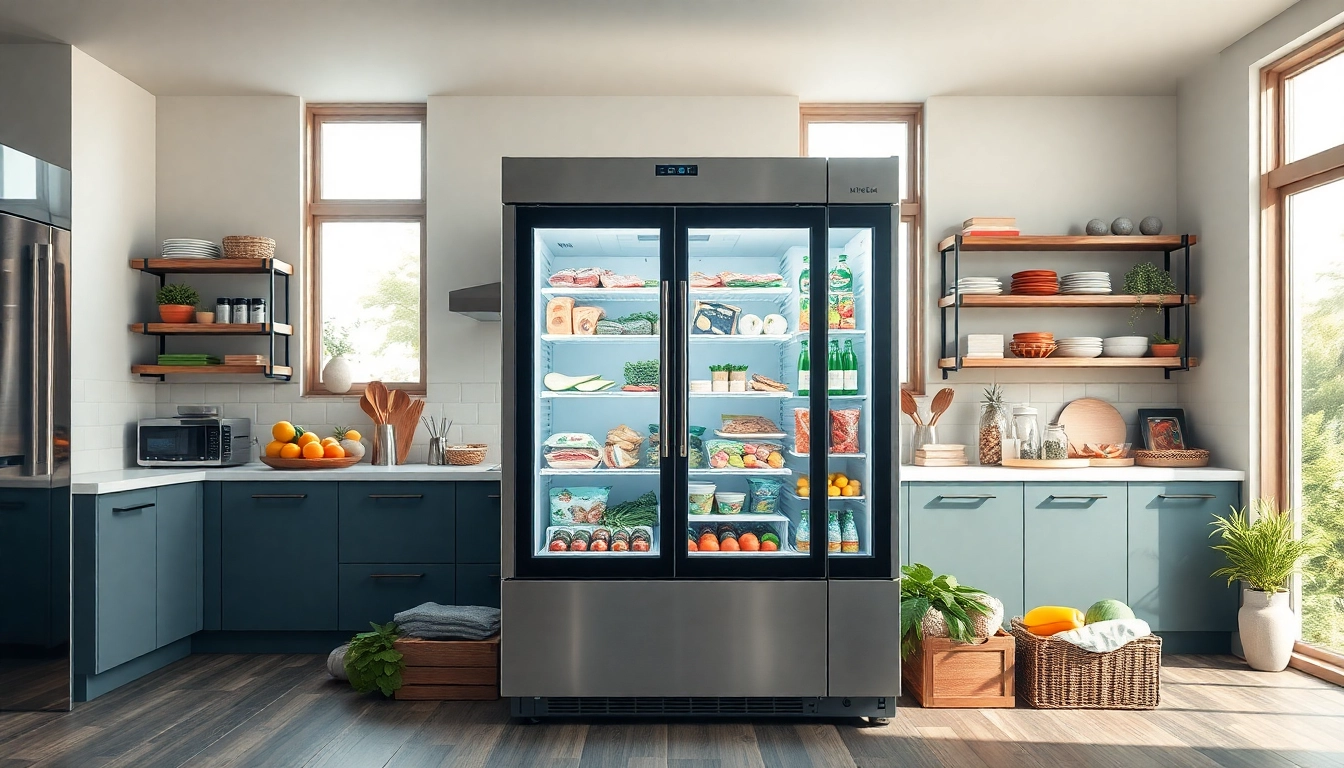 Showcasing a modern freezer loaded with fresh foods, highlighting its role in meal preparation.