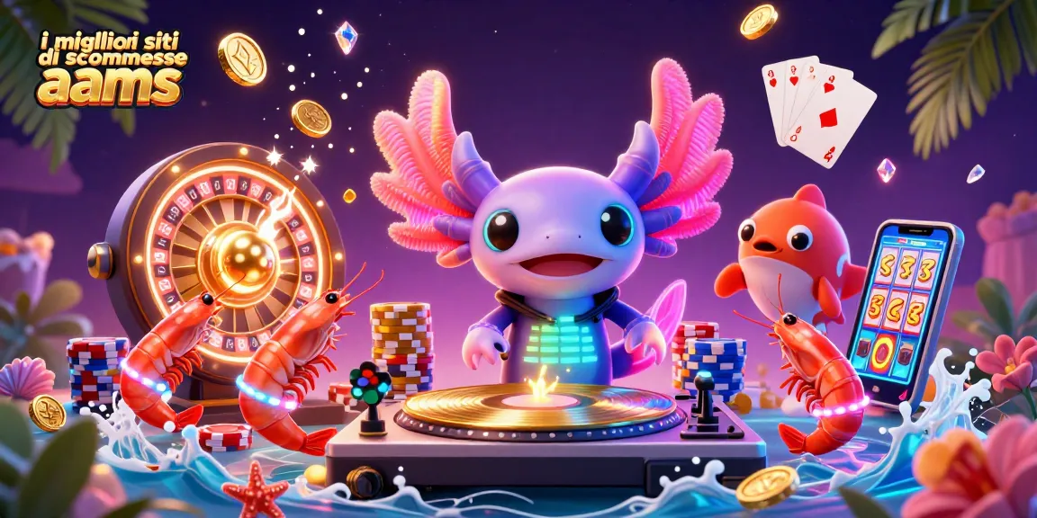 I migliori siti di scommesse non aams in un'illustrazione vivace con personaggi animati e elementi di gioco.