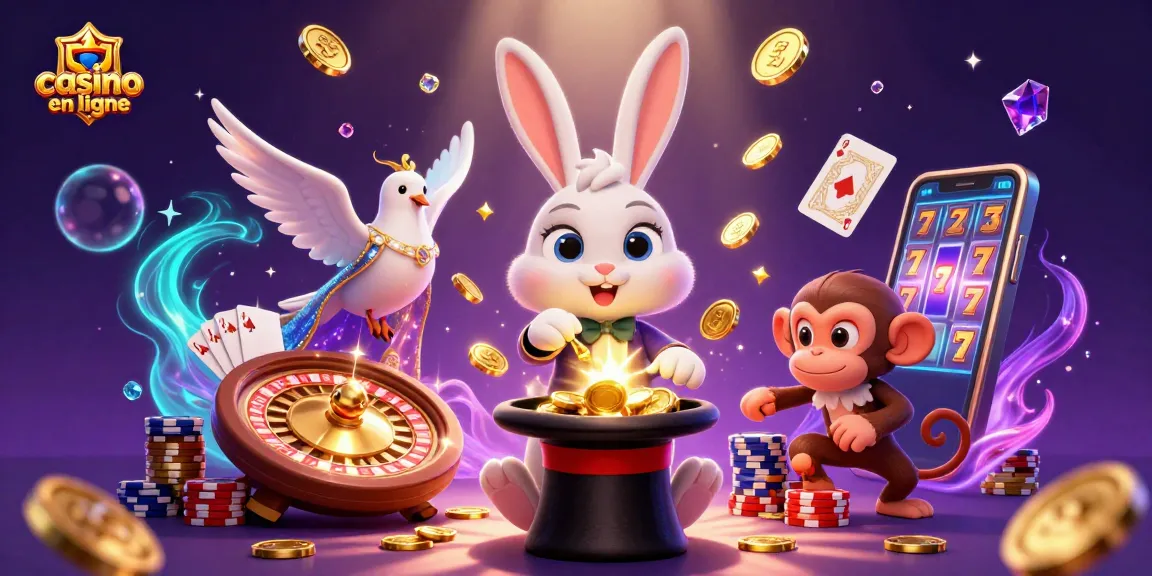 Attirez les grosses mises au casino en ligne avec un magicien et des jetons de poker.
