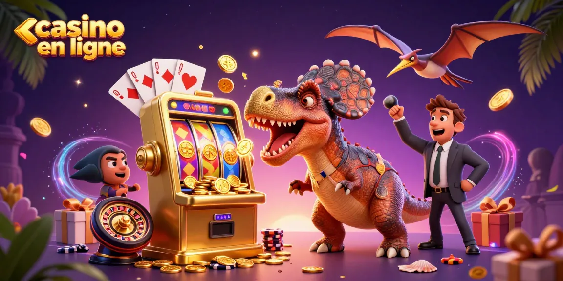 Le casino en ligne s'anime : un pachycephalosaurus fait sauter le jackpot d'une machine à sous.