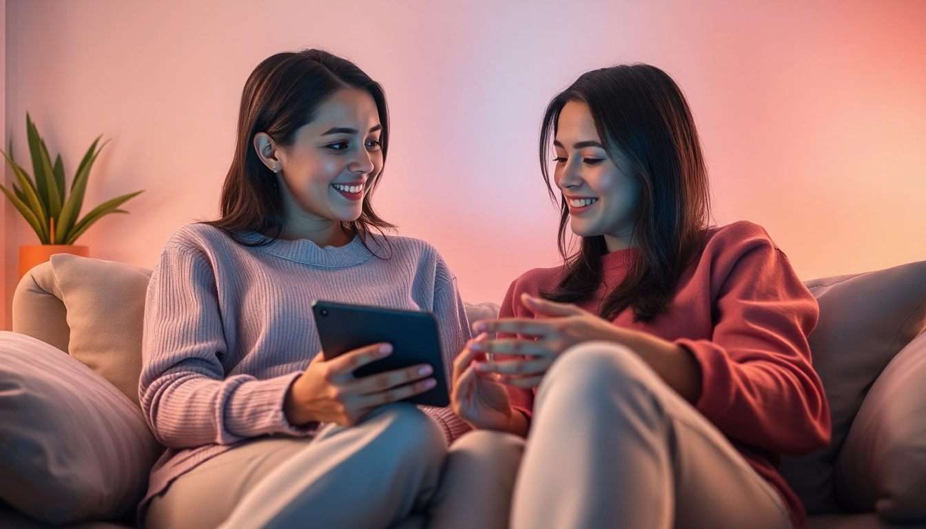 Engaging in sex chat AI via a modern chatbot in a cozy setting.